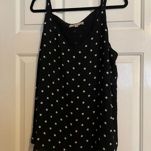 LOFT Black and White Polka Dot Camisole